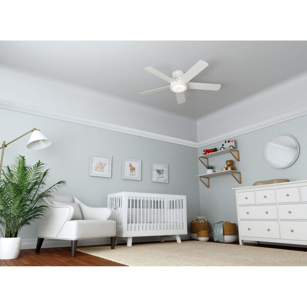 Romulus Low Profile Fresh White 54-Inch Smart LED Ceiling Fan, image 8
