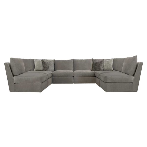 Plush Brown Sanctuary Fabric Sectional, image 1