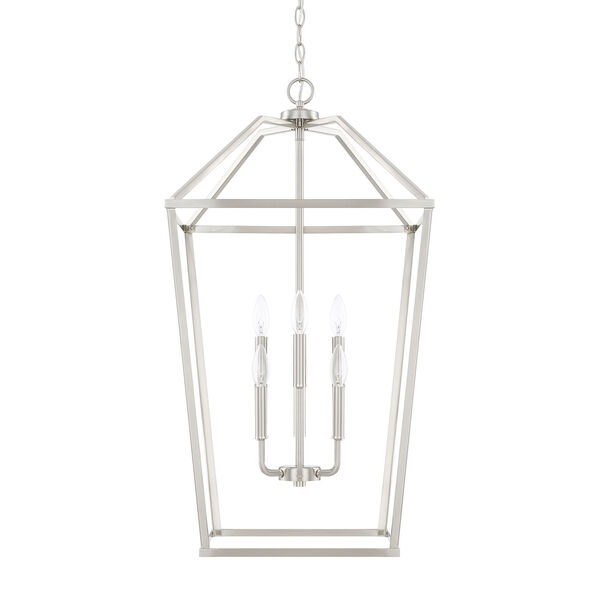 HomePlace Brushed Nickel 17-Inch Six-Light Pendant, image 1