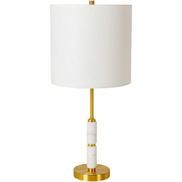 Pismoc Gold, White One-Light Table Lamp, image 1