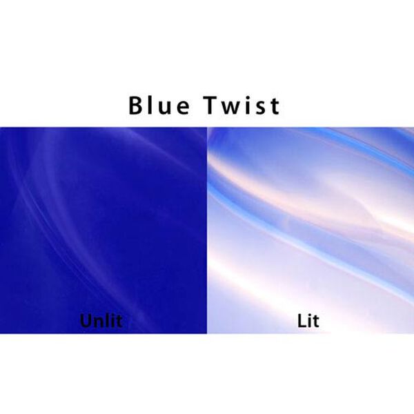 Euka Satin Nickel One-Light Mini Pendant with Blue Twist Glass, image 3