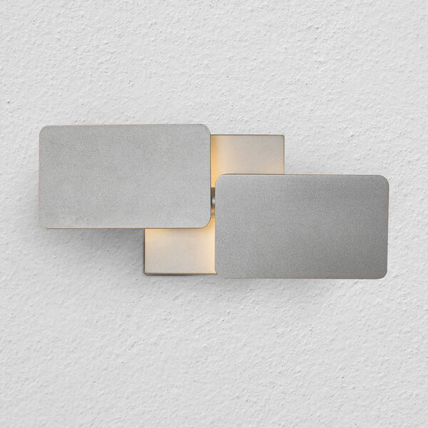Eclipse Silver Two-Light LED Wall Sconce, image 1