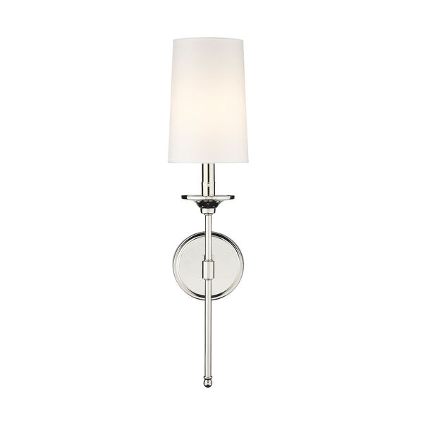Emily Polished Nickel One-Light Wall Sconce, image 2