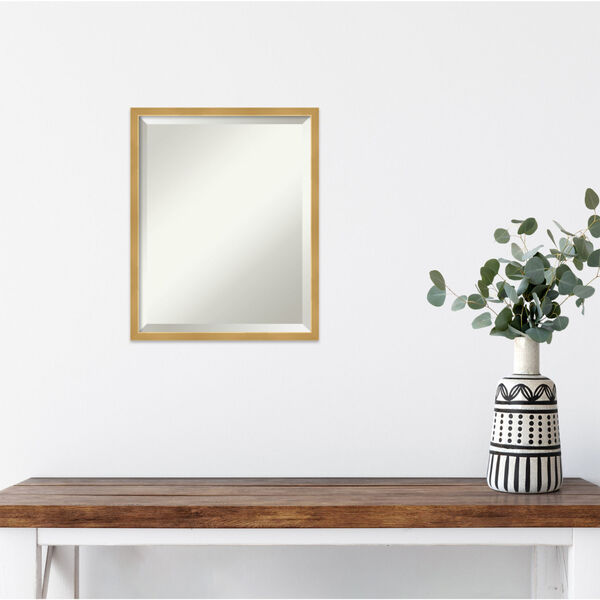 Polished Brass and Gold 17W X 21H-Inch Decorative Wall Mirror, image 5