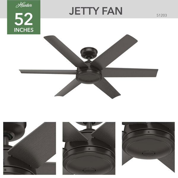 Jetty Noble Bronze 52-Inch Outdoor Ceiling Fan, image 4
