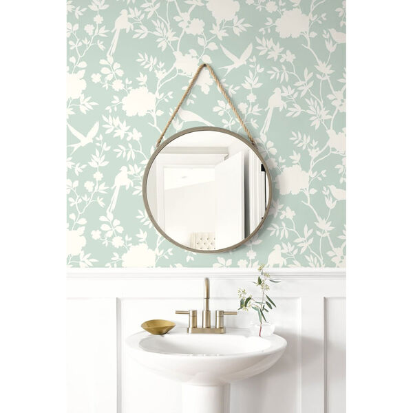 Lillian August Luxe Haven Green Mono Toile Peel and Stick Wallpaper, image 1