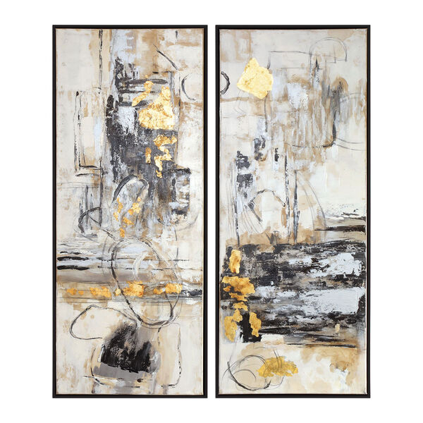 Life Scenes Abstract Art, Set of Two, image 2