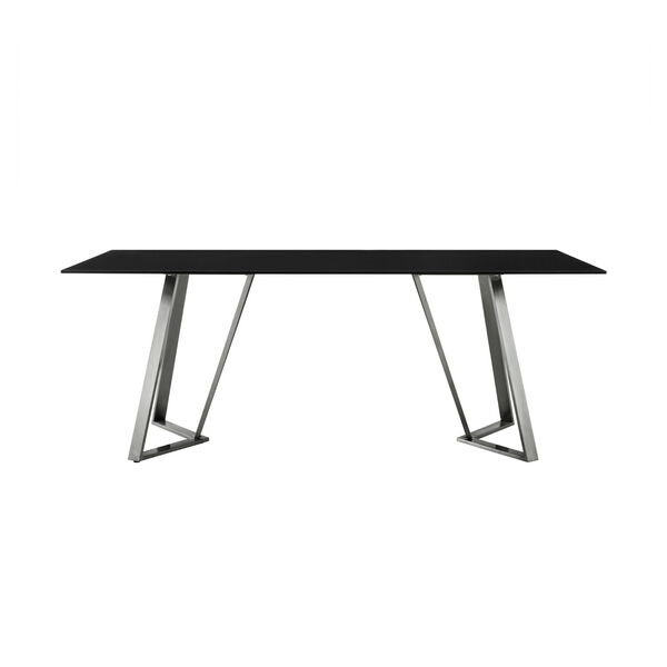 Cressida Black Brushed Stainless Steel Dining Table, image 2