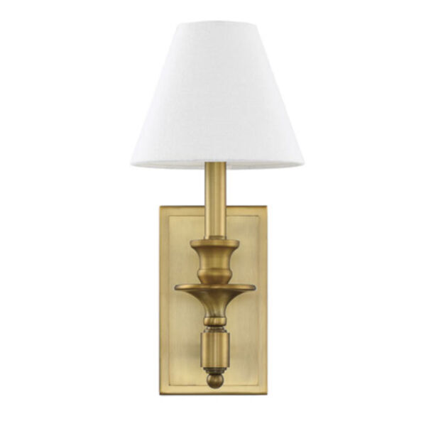 Preston Polished Brass Seven-Inch One-Light Wall Sconce, image 2