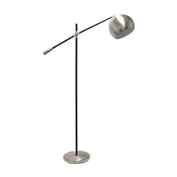 Studio Loft Brushed Nickel Matte Black One-Light Floor Lamp, image 1
