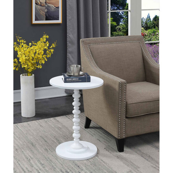 Palm Beach White Spindle End Table, image 3