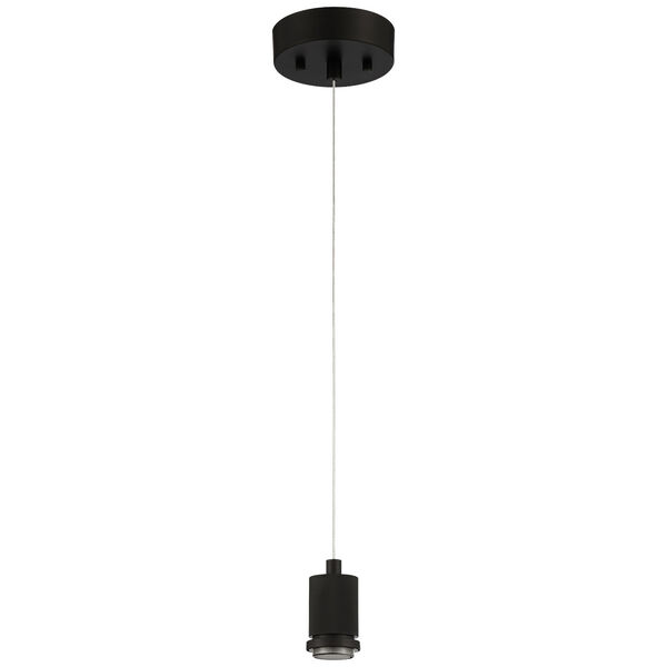 Port Nine Black Outdoor Intergrated LED Pendant with Clear Glass, image 4