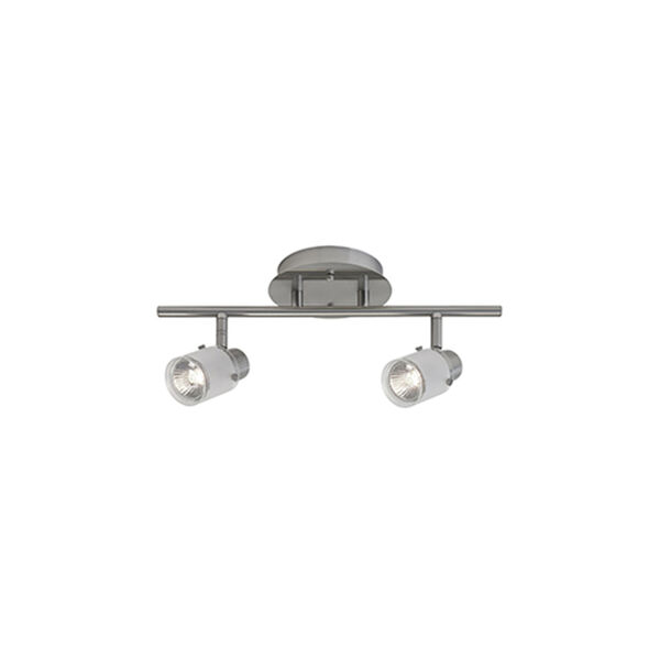 Brushed Nickel 15-Inch Two-Light Track Light, image 1