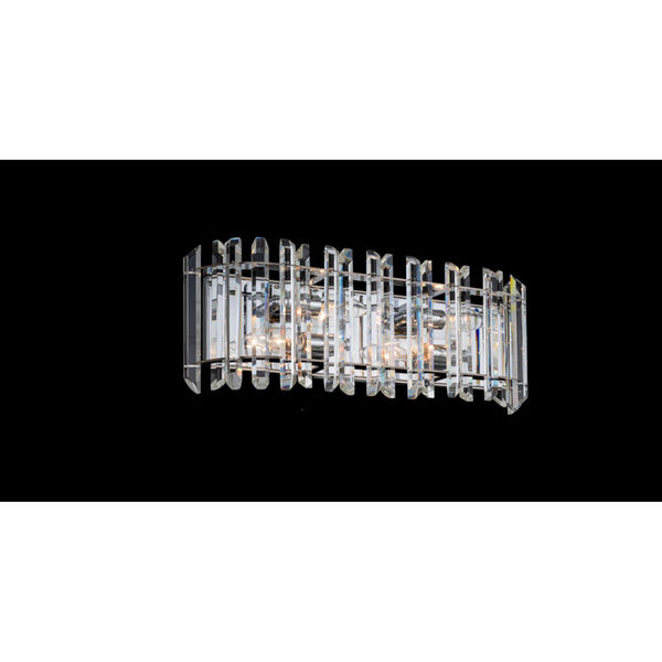 Viano Polished Chrome 19-Inch Four-Light Bath Vanity with Firenze Crystal, image 2