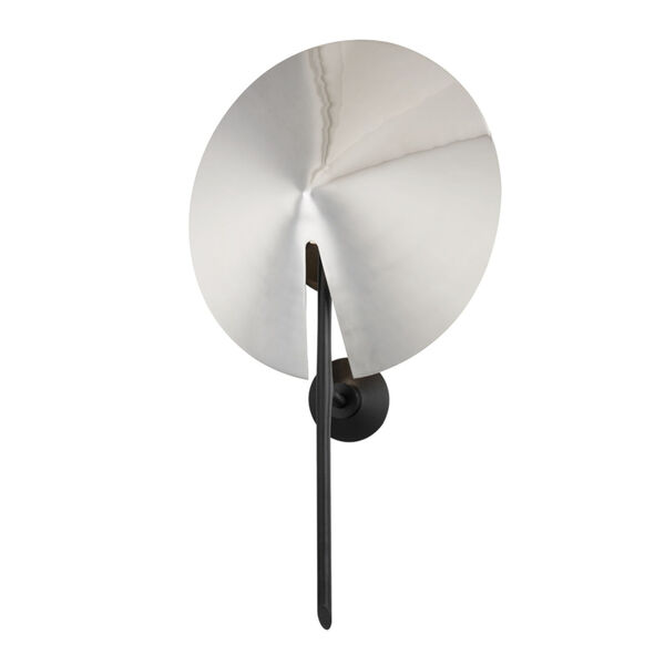 Equilibrium Black and Polished Nickel One-Light ADA Wall Sconce, image 1