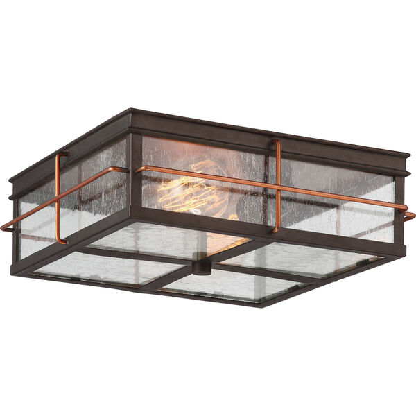 Howell Bronze with Copper Accents Two-Light Outdoor Flush Mount, image 1