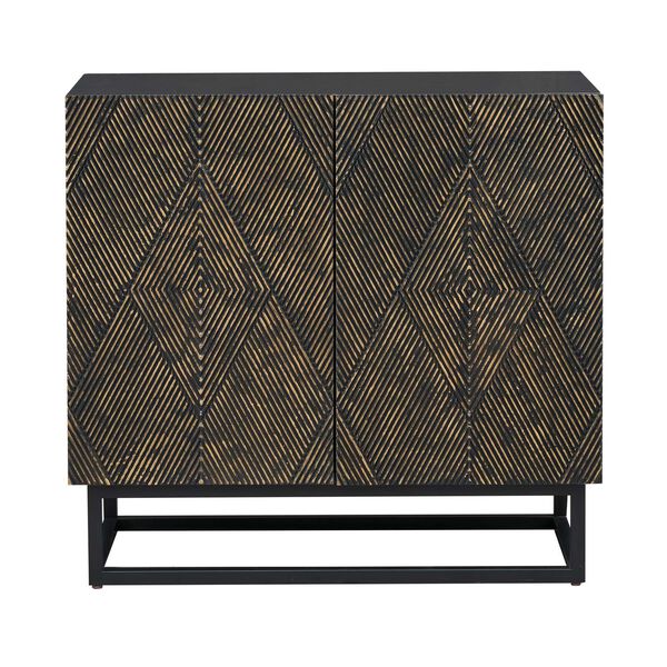 Reese Brown and Black Two Door Cabinet, image 5