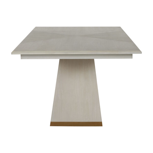 Ferris Cerused White and Gold Dining Table, image 3