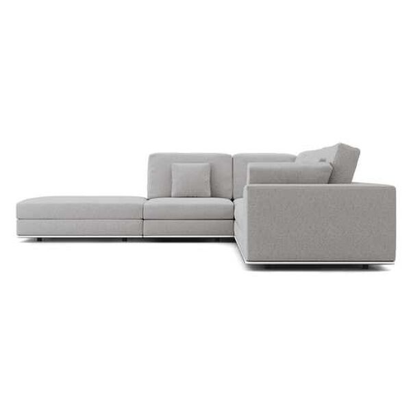 Vera Gris Fabric 126-Inch Right-Facing Arm Modular Sofa, image 2