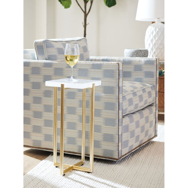 Palm Desert Acrylic and Gold Ashlyn Accent Table, image 2
