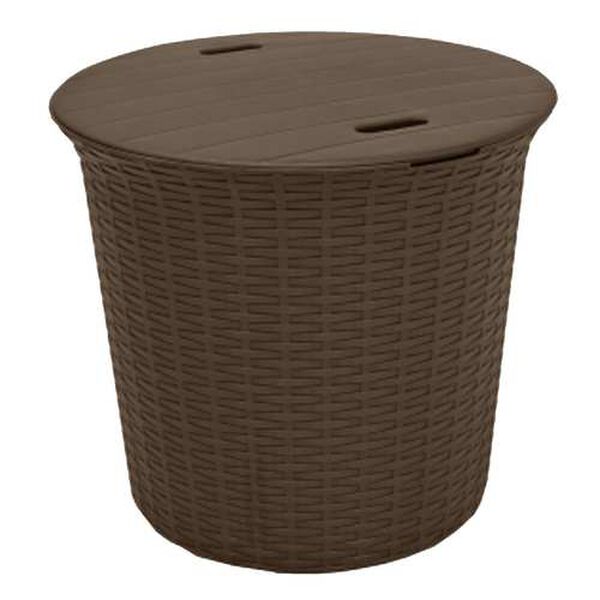 Bistro Brown Outdoor Boxed End Table, image 1
