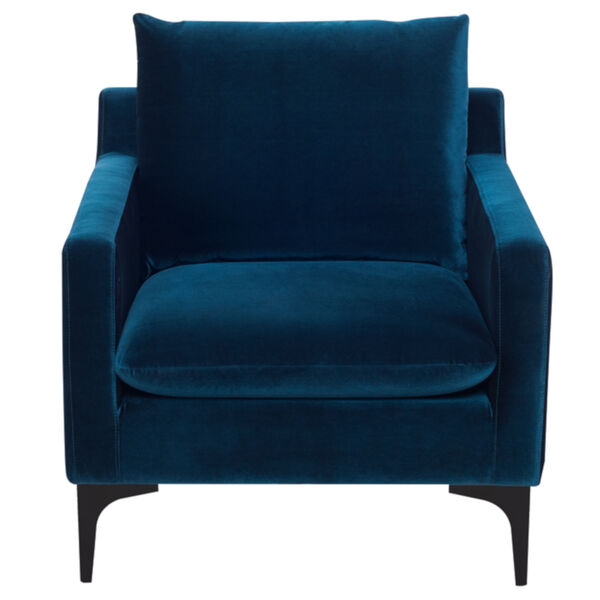 Anders Midnight Blue and Black Occasional Chair, image 2
