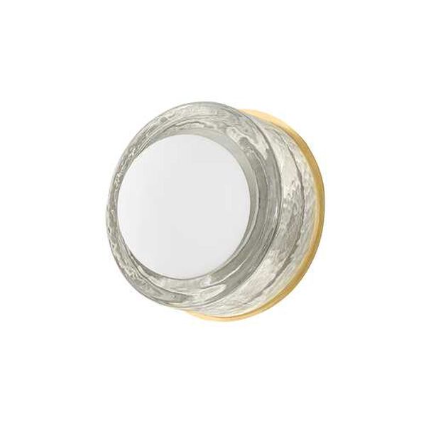 Mackay Aged Brass One-Light Round Wall Sconce, image 1
