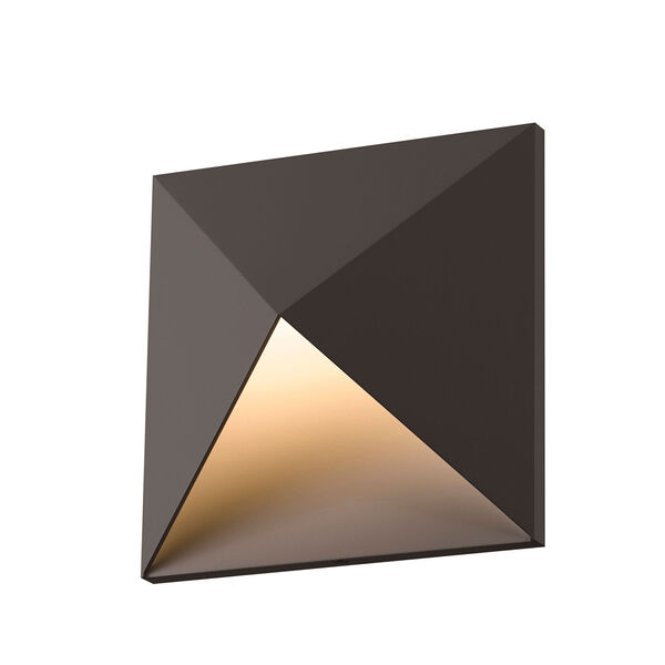 Prism LED Textured Bronze 1-Light Outdoor Wall Sconce, image 1