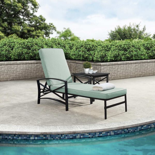 Kaplan Mist Oil Rubbed Bronze Outdoor Metal Chaise Lounge, image 1