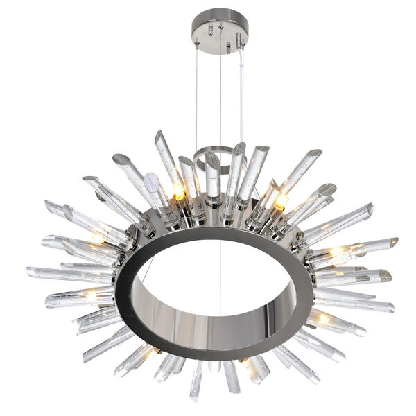 Thorns Polished Nickel Eight-Light Chandelier, image 2