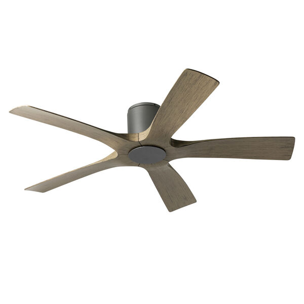 Aviator Graphite and Weathered Gray 54-Inch ADA LED Flush Mount Ceiling Fan, image 1