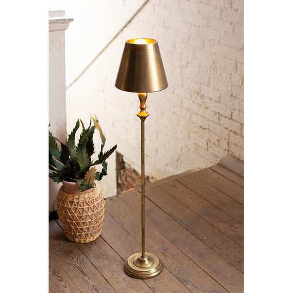 Ceramic Antique Gold Table Lamp with Metal Shade, image 1