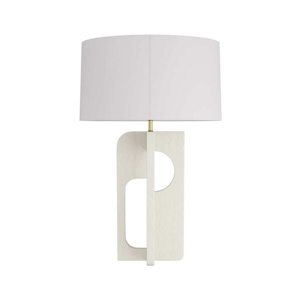 Tevin Matte Ivory Resin One-Light Table Lamp, image 1
