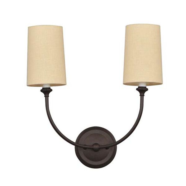 London Bronze Two-Light Wall Sconce, image 1