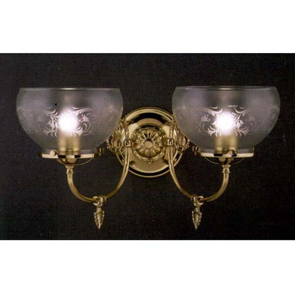 Chancery Polished Brass Double Wall Sconce, image 1