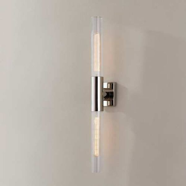 Asher Polished Nickel Two-Light Wall Sconce, image 2