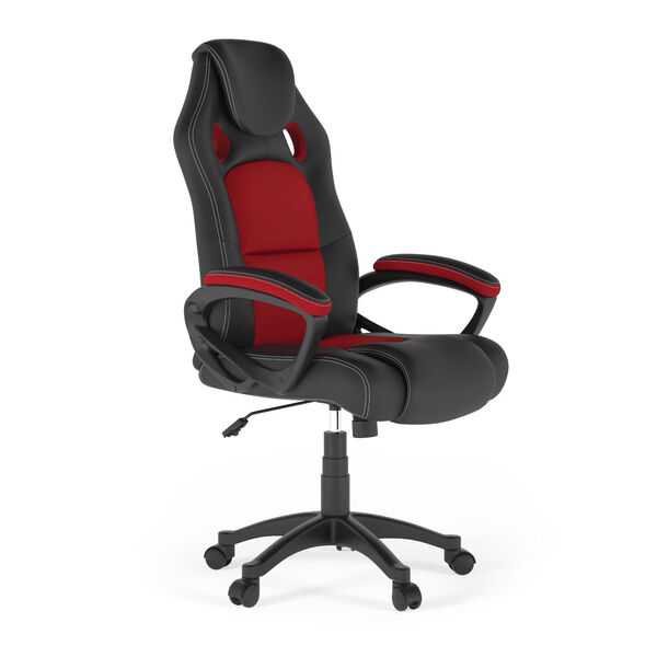 Stanton Red High Back Gaming Task Chair with Vegan Leather, image 3