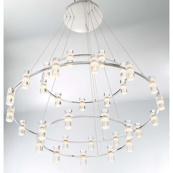 Netto Chrome 40.5-Inch LED Chandelier, image 4