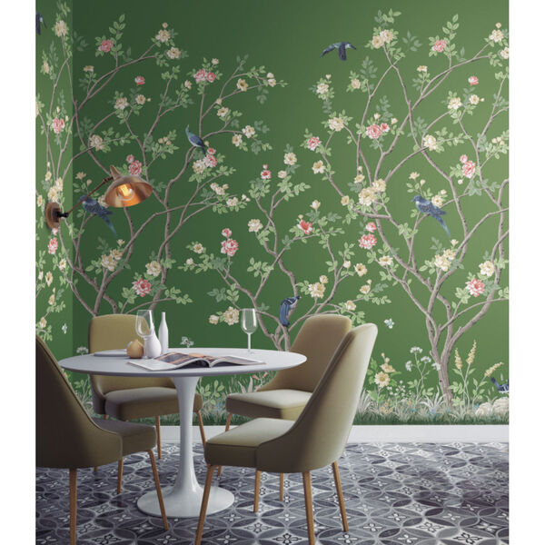 Mural Resource Library Green Lingering Garden Wallpaper, image 1