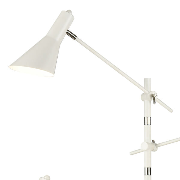 Sallert White Three-Light Adjustable Floor Lamp, image 3