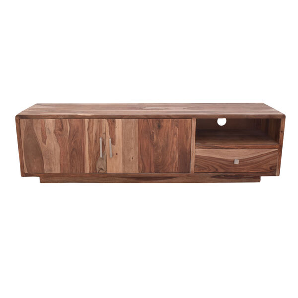 Vacation Natural Low Console with Cabinet and Drawer, image 1