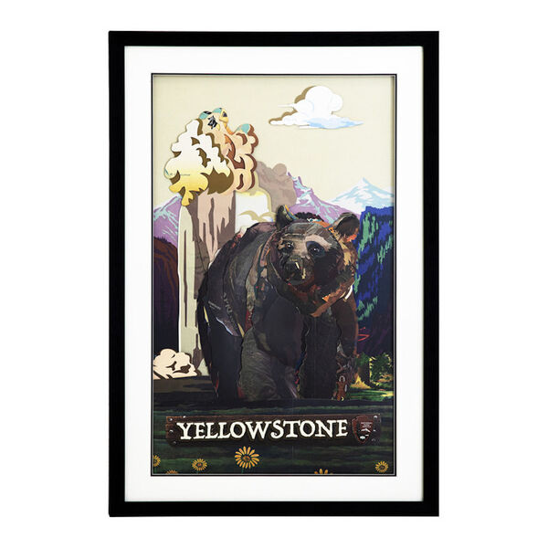 Yellowstone Multicolor 3D Collage Wall Art, image 1