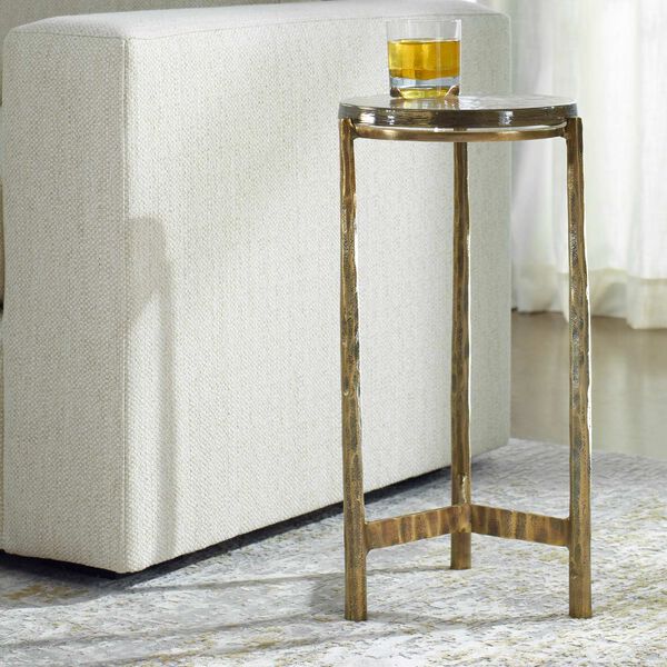 Eternity Antique Brass End Table, image 2