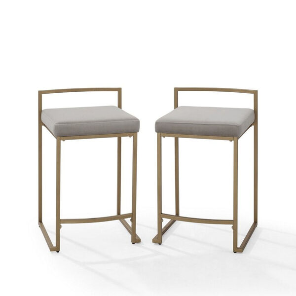 Harlowe Gray Gold Two-Piece Counter Stool Set, image 5