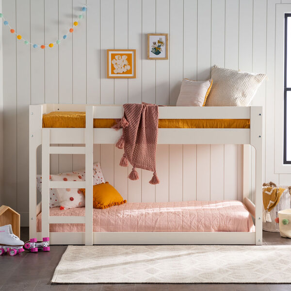 Winslow White Twin Over Twin Mod Bunk Bed, image 2