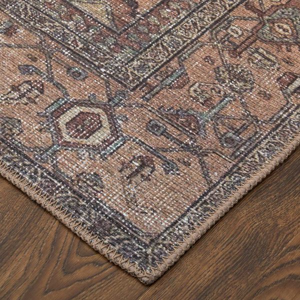 Percy Orange Brown Taupe Area Rug, image 5
