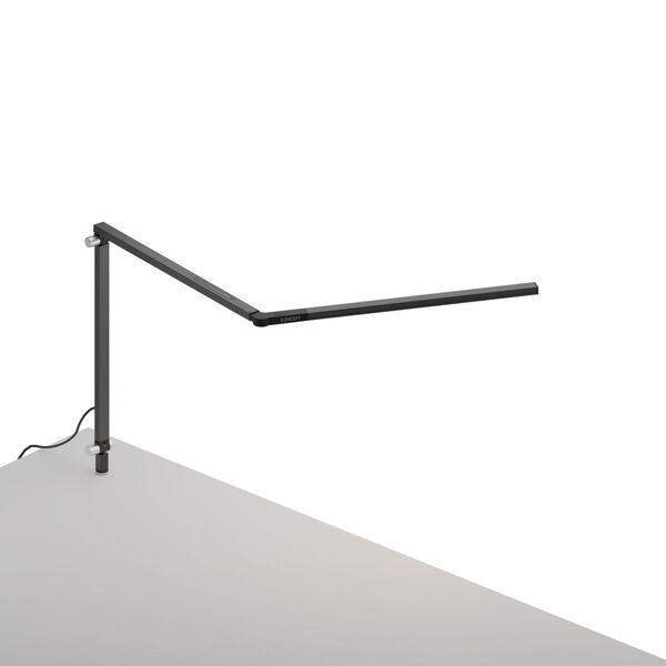 Z-Bar Metallic Black LED Mini Desk Lamp with  Through-Table Mount, image 1