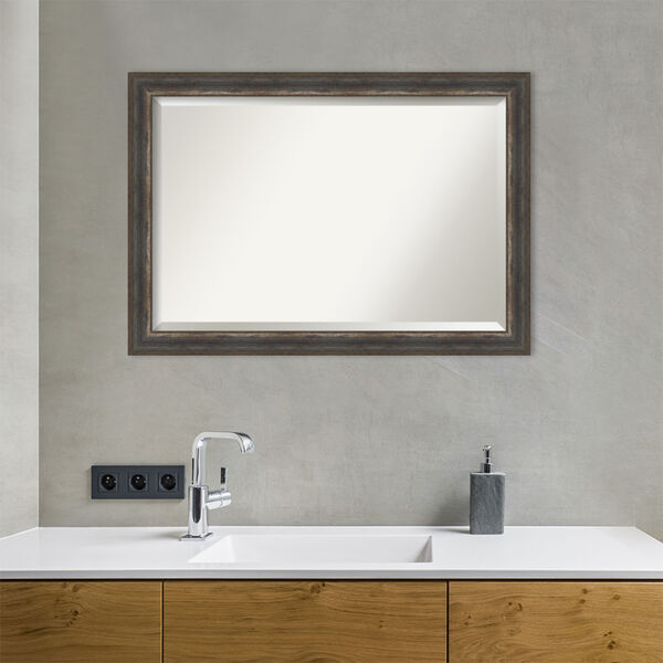 Alta Rustic Brown 41W X 29H-Inch Bathroom Vanity Wall Mirror, image 5