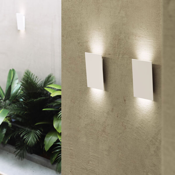 Angled Plane Textured White LED Wall Sconce, image 6