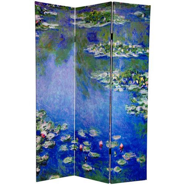 Monets Water Lilies and Garden Path Art Print Room Divider Screen, Width - 48 Inches, image 3